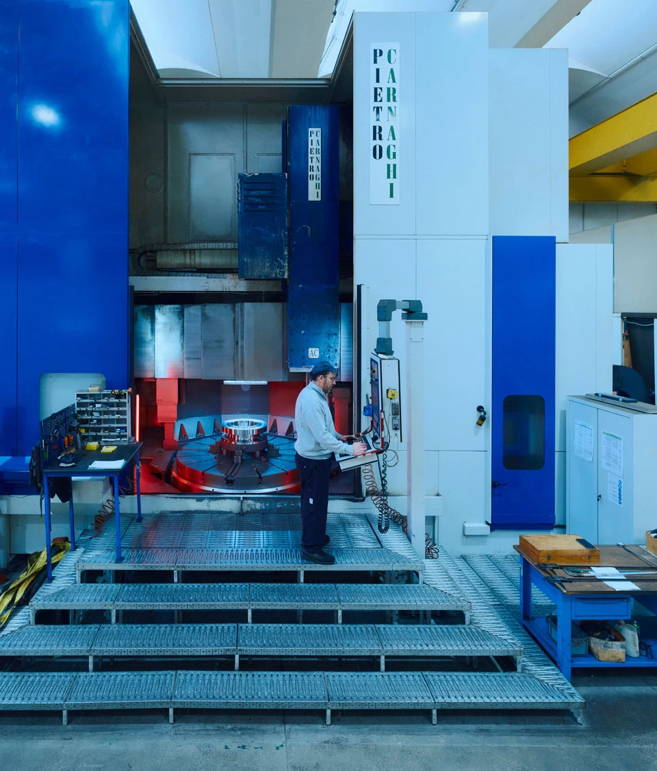 Machining center for ball valve manufacturing in Italy